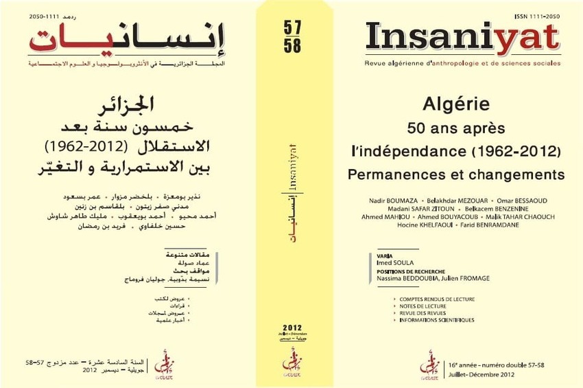 cover_caption 57-58 – Algeria, 50 years after independance (1962-2012) : permanences and changes