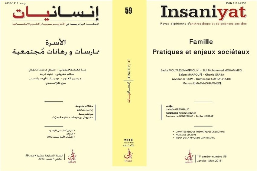 cover_caption 59 – Family. Practices and social issues